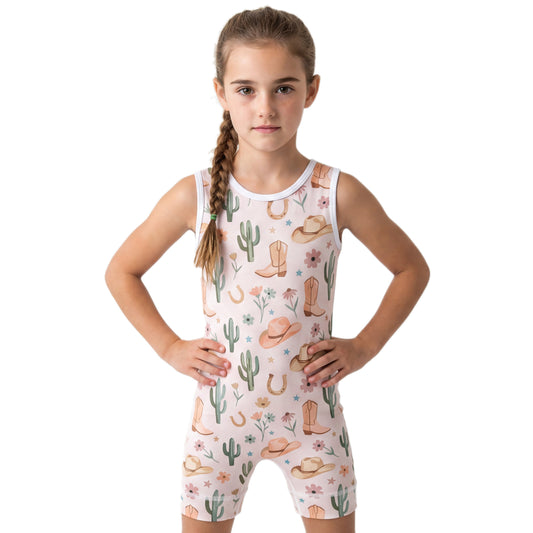 Western Bloom - Girls Youth Wrestling Singlet
