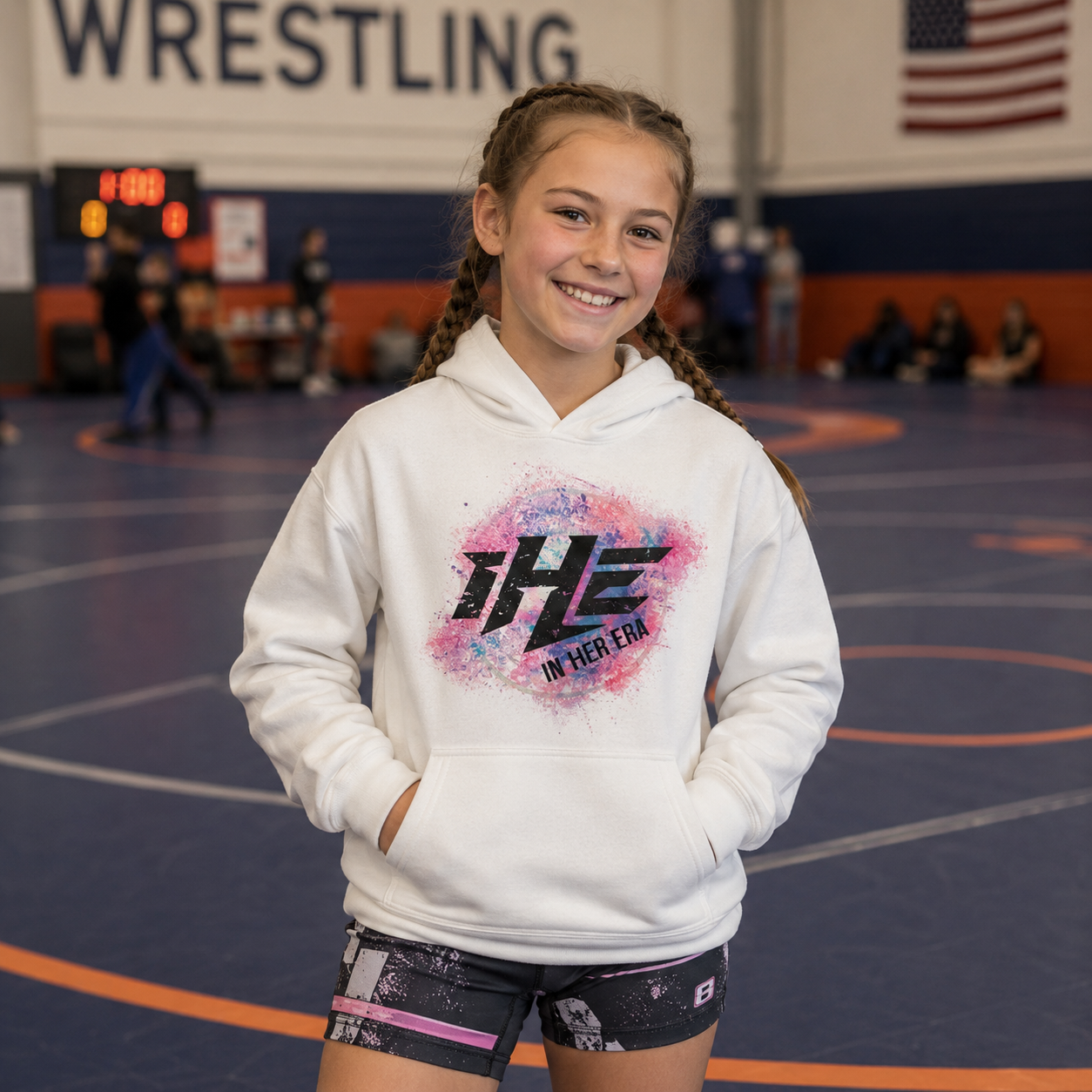 In Her Era Kids "Wrestler" Logo Hoodie